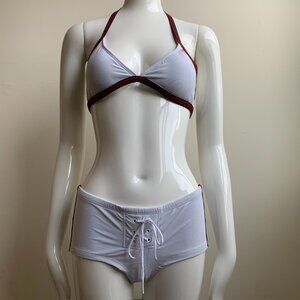 Billabong white boy leg short shorts bikini